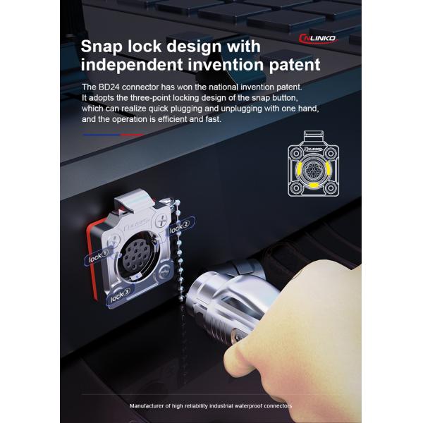 CNLINKO M20 7 Pin IP68 Waterproof Circular Solder Copper Pin Power Cable Type Connector Plug