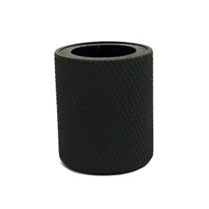 Wholesale Classic Diamond Cut Surface Zinc Alloy Black Cylinder Shape Metal Zamac Perfume Bottle Cap from china suppliers
