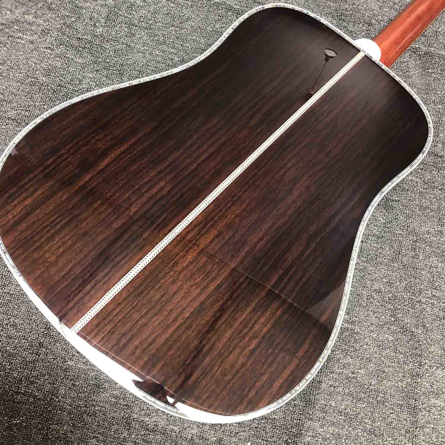 Custom Dove Style 6 Strings 41 inch Solid Rosewood Back Side Spruce Top OEM Acoustic Guitar in Natural Color