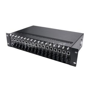 Wholesale 2U 19 Inch Fiber Optic Card Type Media Converter 16 Slots Rack Mount Chassis from china suppliers