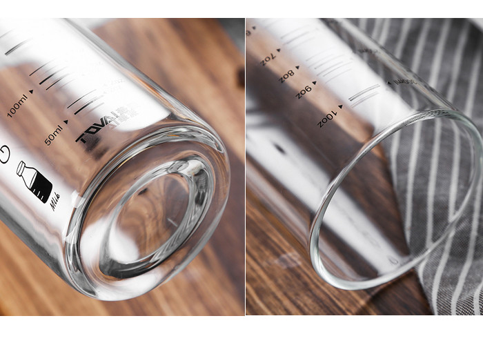 Clear Personalized Glass Cup , Custom Glass Mugs For Juice Milk Coffee
