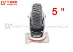 Non Skid Flat Industrial Caster Wheels 5 Inch For Workbench Without Brake