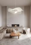 Nordic Cream Style Fabric Led Pendant Lights For Living Room Bedroom Bar Flower