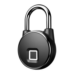 Wholesale IP56 Waterproof S502 Smart Fingerprint Padlock Black Color for Apartment Security from china suppliers