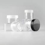 49mm Neck Dia Plastic Screw Cap Jars Mask Pot 50g Hair Cream Jar