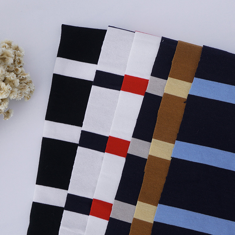 Combed Cotton And Breathable Easy To Care ​Striped Material Fabric For Long Sleeve Clothes