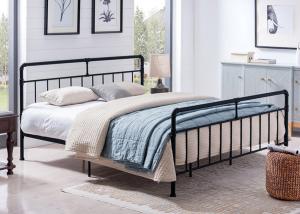 Wholesale Best selling furniture industrial pipe black extra large steel metal bed frame from china suppliers