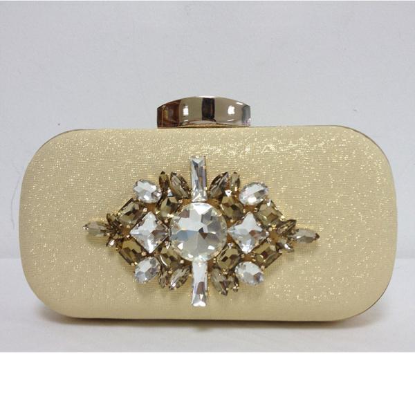 The new European and American female hand shoulder diagonal diamond gem evening