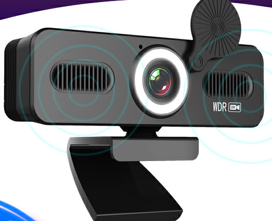 C600 QHD1440P High Resolution Usb Webcam 4K Built In Mic Filllight And Speaker