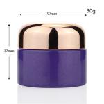 Manufacturer Custom Cream Packaging Glass 30ml Purple Cream Glass Jar For