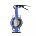 Centerline Concentric Wafer Type Butterfly Valve Dn100 Pn16 Epdm Seat Handle