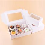 Kraft Paper Packaging Dessert Gift Box Cupcake Packing Box with Clear Window