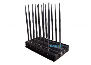 China 14 Bands Cell Phone Disruptor Jammer 4 Cooling Fans With 70m Shield on sale