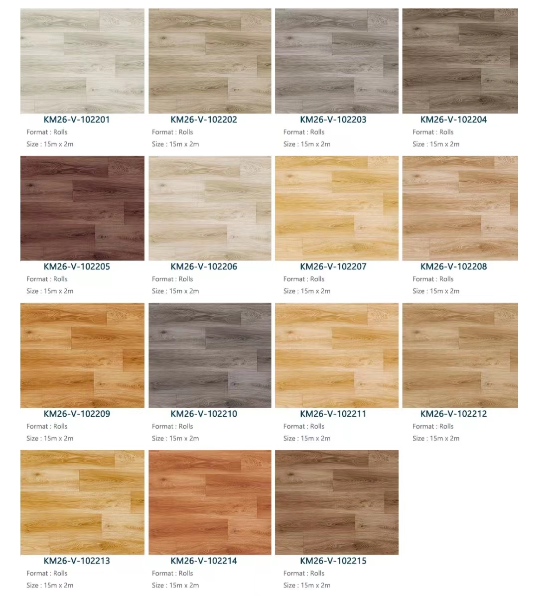 Embossed Plastic Heterogeneous Flooring Wood Grain Hospital PVC Flooring