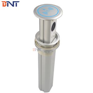 BNT touch pop up desktop socket with mini jack speaker and wireless charger electrical power sockets