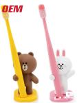 Customized Toothbrush Holder Character Toy OEM Figures Made Cartoon Cute Tooth