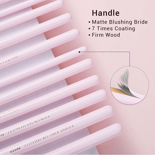 Eco Friendly Soft Dense Eye Makeup Brush Set Jessup Eyeshadow Brushes