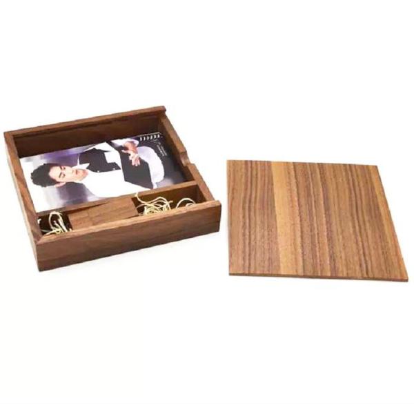 wedding gift storage box burnt color pull-out wooden photo storage box solid