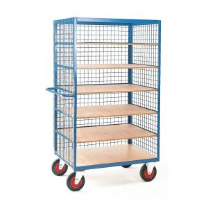 Wholesale 500KGS 6 Shelving Carts On Wheels Heavy Duty Shelf Trolley Metal Fab from china suppliers