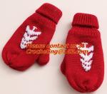 Simple jacquard knitted cotton gloves for baby, Fashion women fingerless gloves