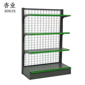 Wholesale Snack Mesh Back Gondola Shelving Movable White Supermarket Display Shelf from china suppliers