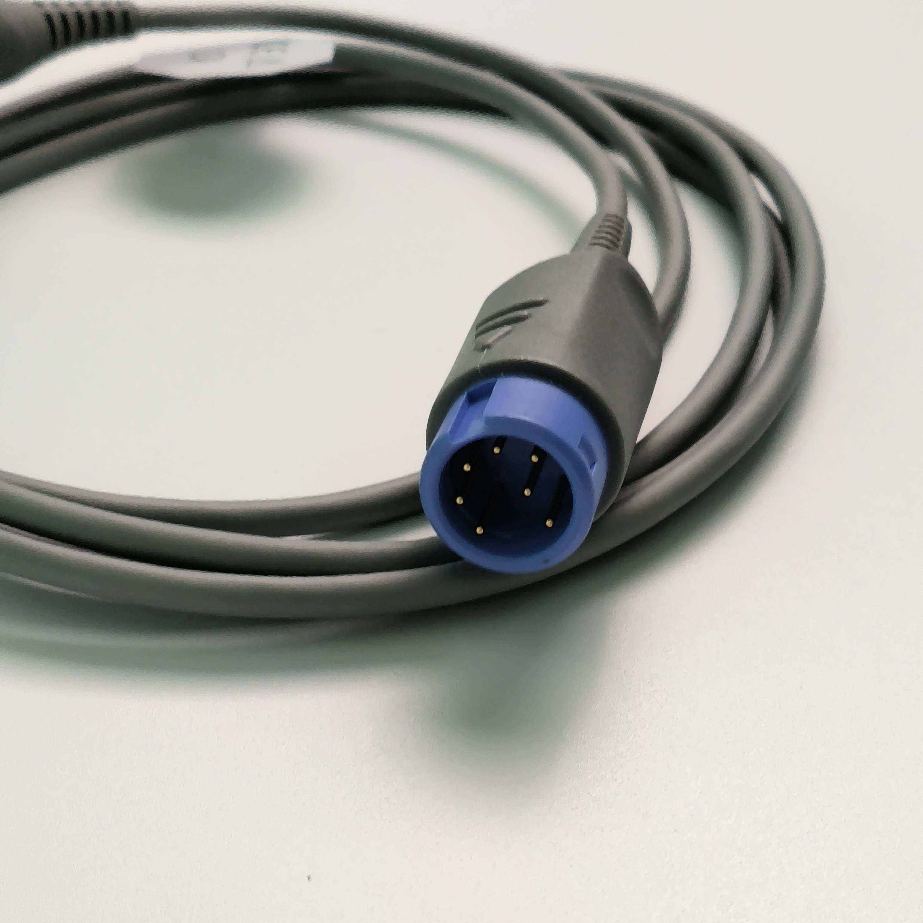 REF SHEC3 Blood Oxygen Extension Cable 2M Blue Round Head Single Slot 7 Pin L 2.0 Meters