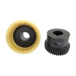 M24 Crowned Teeth Flexible Gear Coupling Steel Nylon Sleeve Gear Shaft Couplings