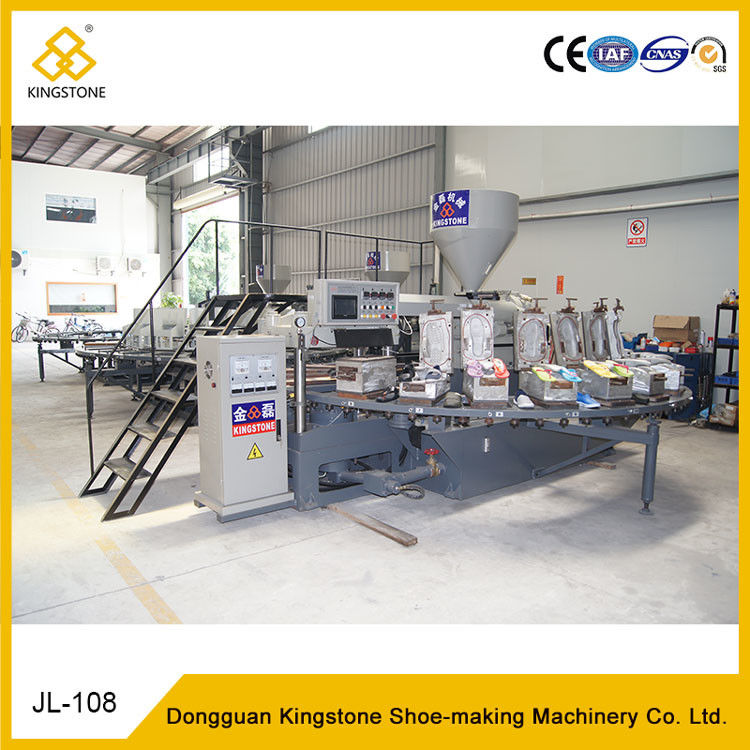 Plastic Shoe Making Production Line , Rotary TPR PVC Shoe Sole slipper Making Machine