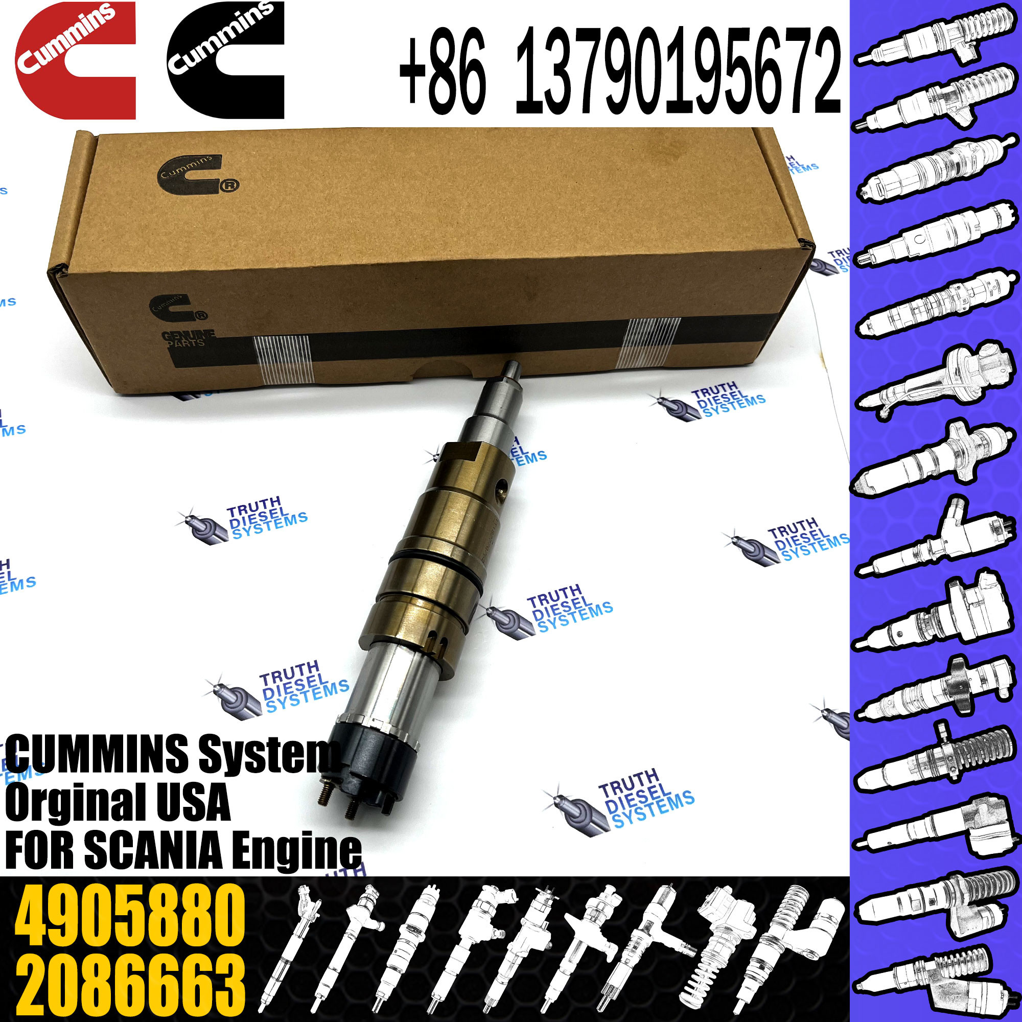 Diesel Fuel Injectors 2872544 2031835 2030519 4905880 For Cummins SCANIA R Series