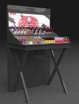 Black Skin Care Cosmetic Shop Furniture , Beautiful Makeup Display Stand For