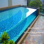 Villa Pool Outdoor Edge to Edge Tempered Fiberglass Pool Glass Swimming Pool