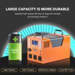 Outdoor Solar Portable Power Station 1000W Orange Solar Generator