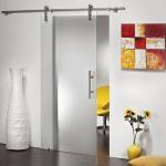 Frameless Tempered Clear Glass Door Hanging Sliding Soundproof