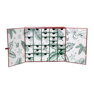 Wholesale Cosmetic Gift Boxes With 24 Drawers Red Magnetic closure Advent Calendar from china suppliers