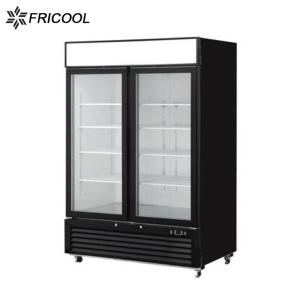 Wholesale CE ETL 1/3 HP 2 Glass Door Refrigerator Merchandiser 423 Lbs from china suppliers