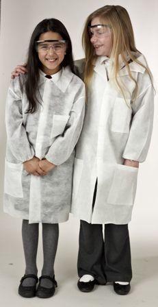 Snap Buttons Disposable Lab Coats , Medical Protective Gown for Children /