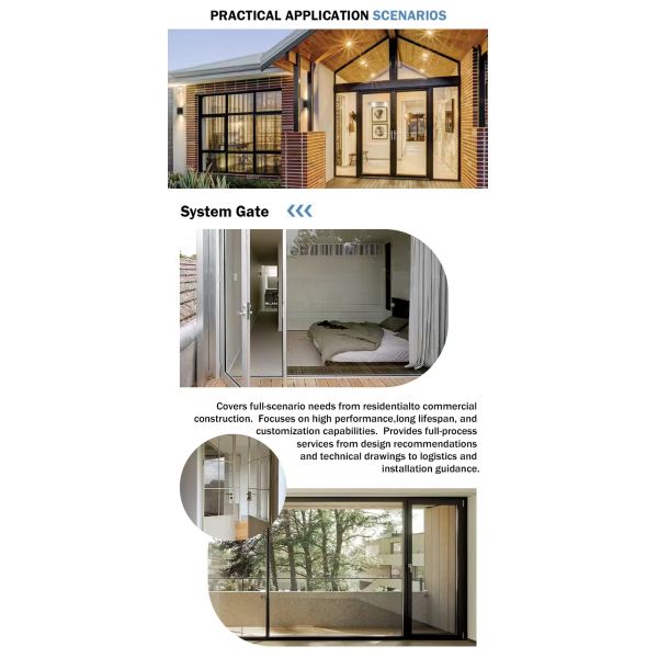 YATTON High-performance Aluminum Folding Door Heavy Sliding Door Double-layer Insulated Tempered Glass 5-Year Warranty for Villa