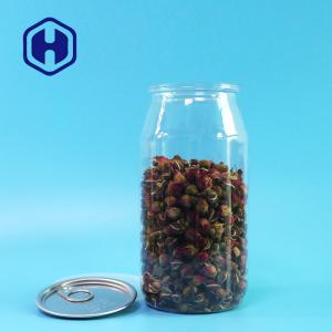 China Sweets Seafood Dry Food Packaging Empty Plastic PET Can With Lids Custom Made 24oz on sale