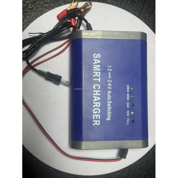 Private Mold Intelligent Automatic Motorcycle 12V10A 24V5A Pulse Repair Lead Acid Battery Charger with 125W Output Power