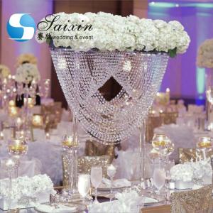 Wholesale China manufacturer wholesale luxury Wedding centerpieces large crystal flower stands from china suppliers