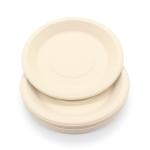 LFGB EU 14cm Handpainted Food Takeaway Boxes 5.5 Inch Round Sugarcane Bagasse