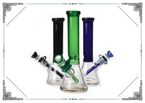 Wholesale 10 Inch Colorful Glass Smoking Water Pipe With Downstem And Bowl Wholesale Bongs from china suppliers