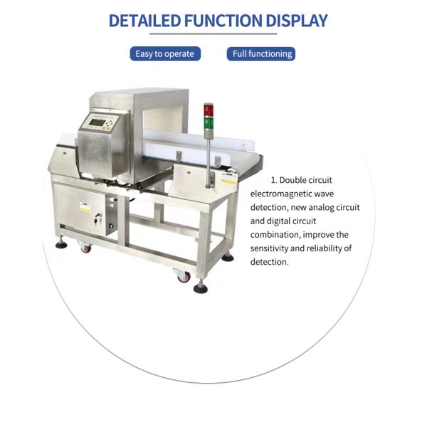Conveyor Belt Food Metal Detector Machine for Food Processing Industry Contamination Detection