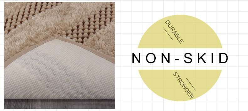 OEKO-TEX Anti Skid Mould Resistant Microfiber Polyester Rug Indoor