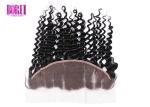 Peruvian Human Hair Lace Frontal Transparent 13X4 Ear To Ear Deep Curly