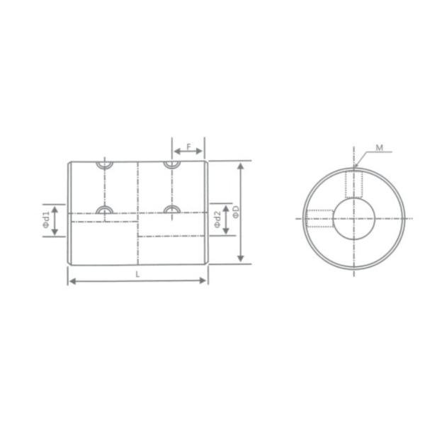 Aluminium Rigid Shaft Couplings Manufacturer Flexible Setscrew Metric 16X16mm