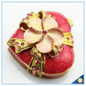 Wholesale Shinny Gifts Customized Heart Shape Handmade Storage Trinket Box SCJ 388-1 from china suppliers