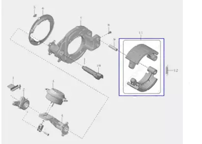 Shacman Delong Trailer Brake Pad DZ9112340062 Trailer Brake Lining Customized