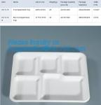 Eco Friendly sugarcane bagasse plates display tray,disposable 5 compartments
