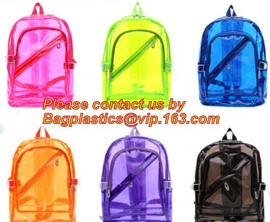 Backpack Bag Casual Backpack For Women, outdoor clear pvc plastic backpack,